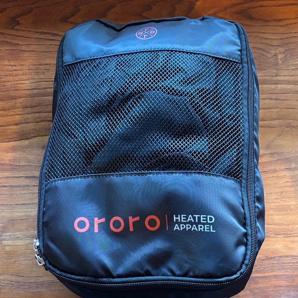 Black Ororo Heated Vest 2XL Apparel with Bag